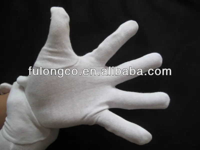 
white band ceremony nylon gloves 