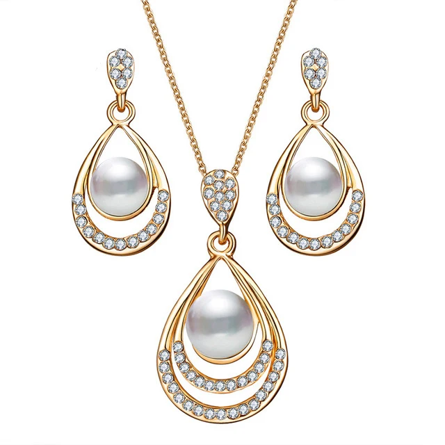 

fashion pearl wedding jewelry set for women Wholesales N95261, Colorful