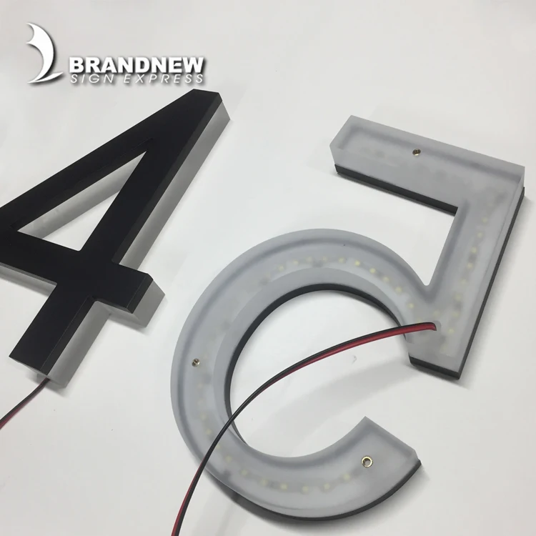 Laser Cutting Metal 3d Illuminated House Numbers And Sign Letters With ...