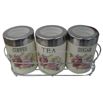 Ceramic Canister Set Tea Sugar Coffee Canisters Buy Tea Sugar