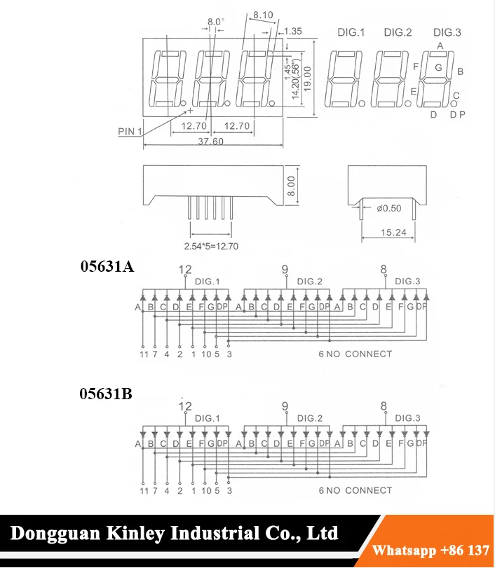 Super Red 0.56 Inch 3 Digit 5631 7 Segment LED Display Module| Alibaba.com