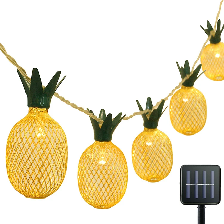 20 LED  Pineapple Waterproof Outdoor Christmas Decoration Solar Led Lights String  party light
