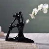 customized black yoga girl nude figurine resin figure