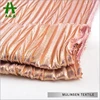 Hot Stamping Foil Knit Shiny FDY Interlock Pleated Fabric 100% Polyester