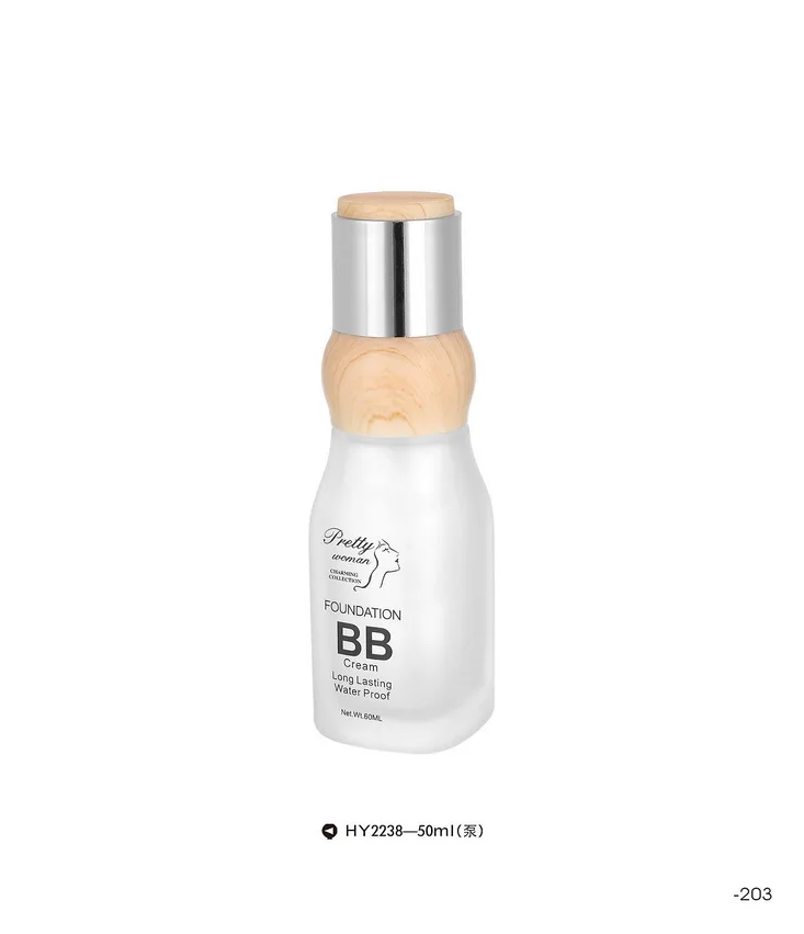 
Unique Design 50ml Lotion Bottle with Wooden Grain Cover HY2238 