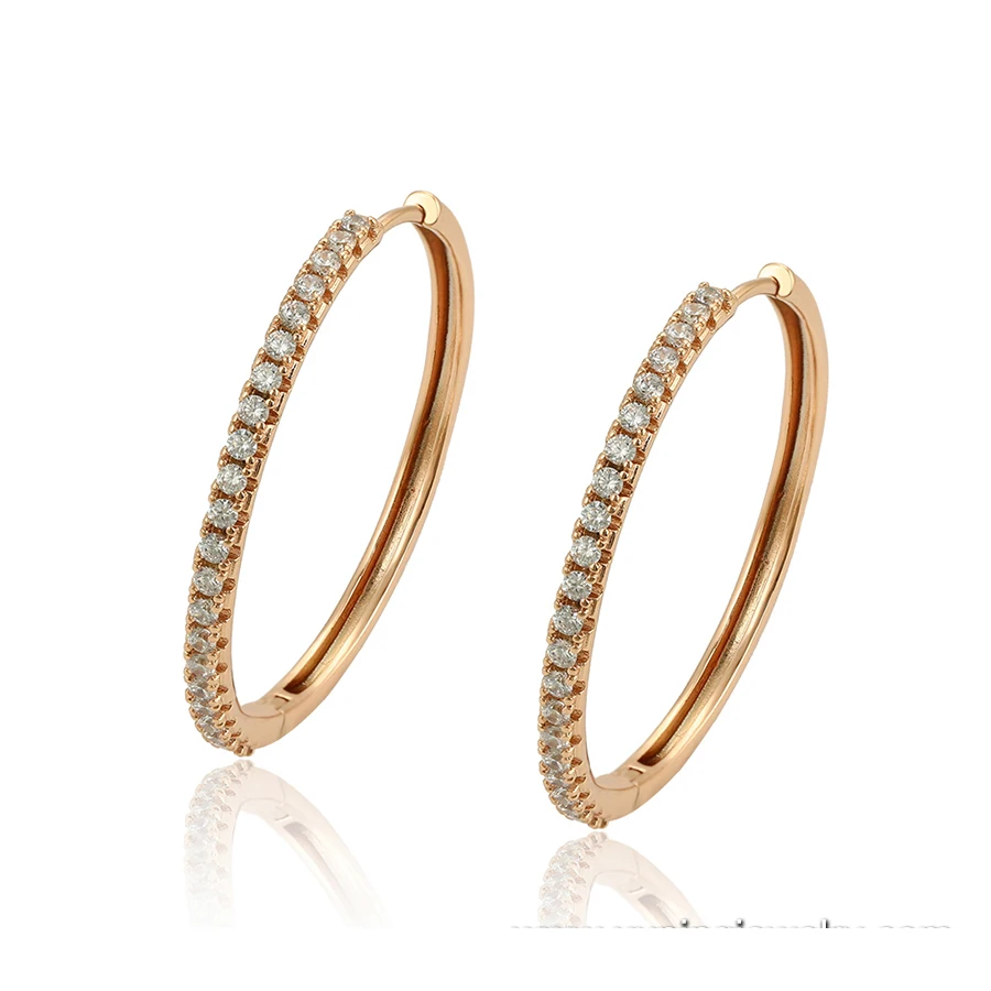 

97584 xuping wholesale price stone hopp earring jewelry 18 gold plated earrings