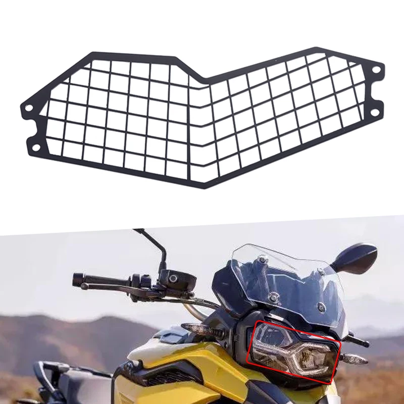 

Motorcycle accessories Stainless steel Headlight Guard Cover Protector For BMW F750GS Headlight Bracket Cover, Black