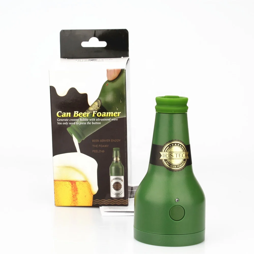 
Ultrasonic Beer Foamer Creative Bottle Shape Foam Maker Portable Outdoor Party Beer Bubbler for Canned Bottled Beer ( 