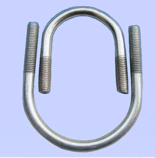 White And Blue Galvanized Round Pipe Clamp U Bolt/ U Type Pipe Lamp