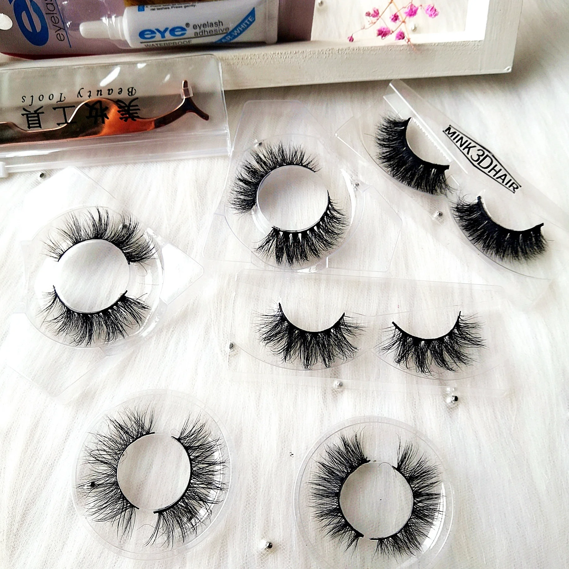 

Wholesale custom eyelash packaging box 4d mink eyelash, Natural black