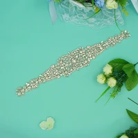 

HC-3455 Hechun handmade colorful rhinestone applique for bridal dress sash belt