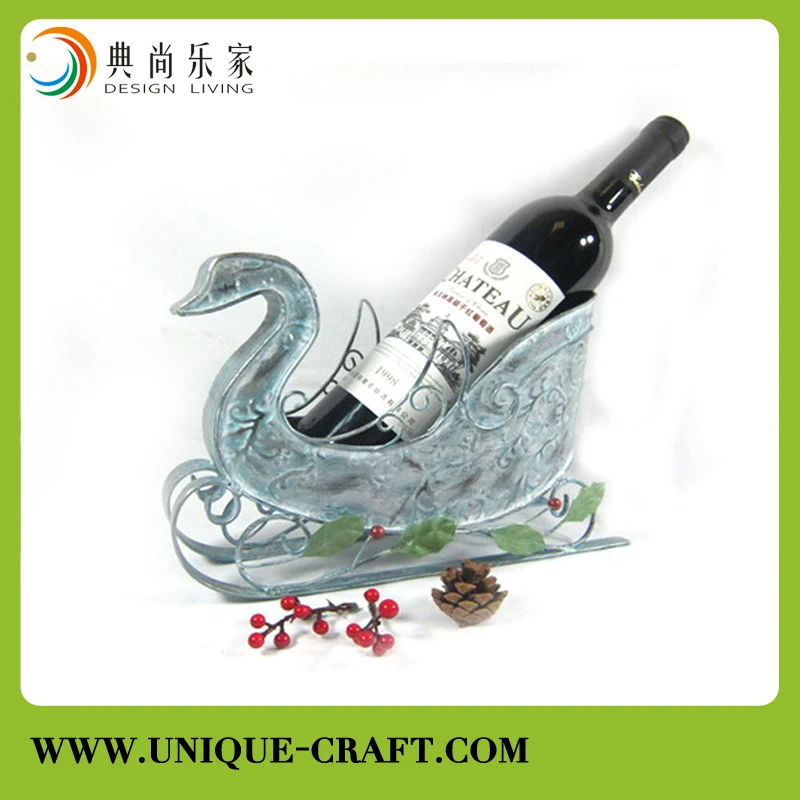 Antique metal duck wine holder/shelf
