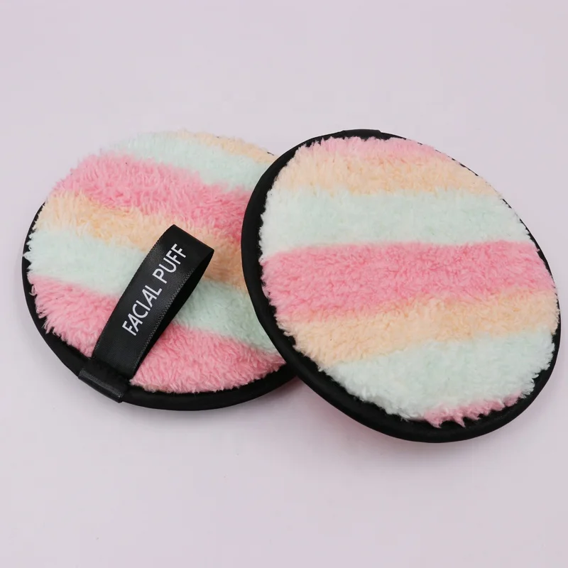 

Hypoallergenic Microfiber Round Towel Reusable Washable Makeup Remover Pads, Customized