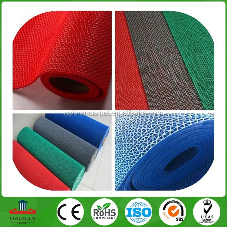 3.5mm9mm High Quality Antislip Pvc S Mat In Rolls,Mesh Pvc Mat Roll