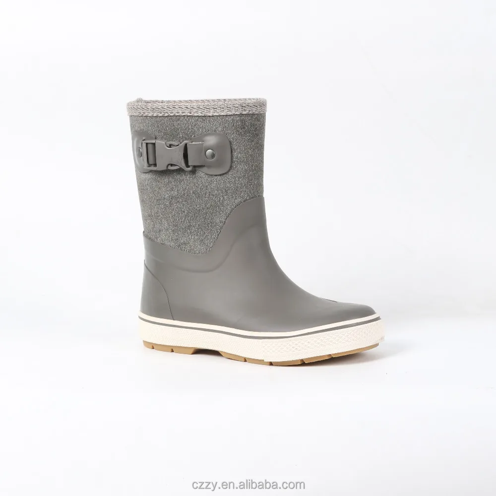 
cheap kids rain boots with fabric upper 