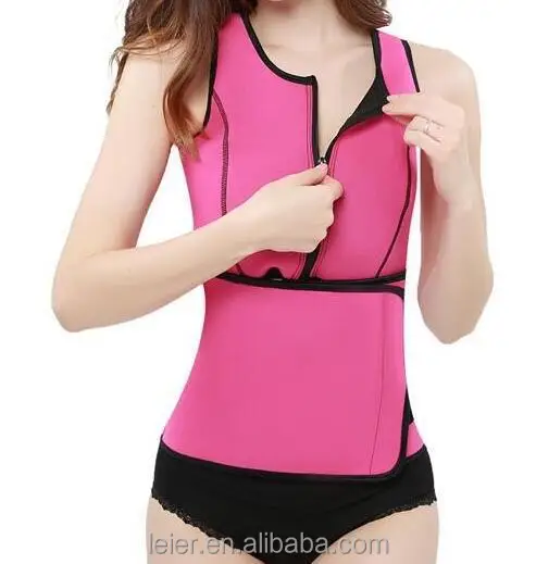 

Hot Sale Neoprene Sauna Waist Trainer Vest Hot Shaper Slimming Adjustable Sweat Belt Faja Body Shaper, Black;purple;pink