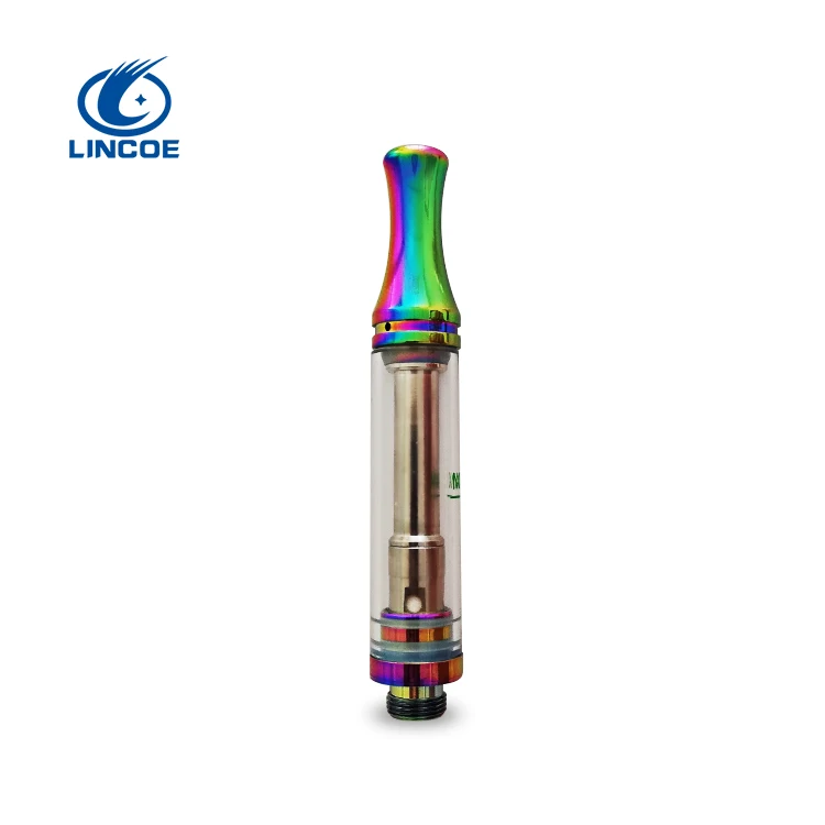 

2019 Newest 0.5ml/1ml CBD Cartridge NO Leaking CBD Vape Pen atomizer with three Colors, Silver/ gold/ rainbow