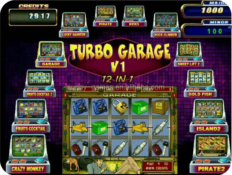 

Turbo Garage 12 in 1 V.1 Slot game board, Blue