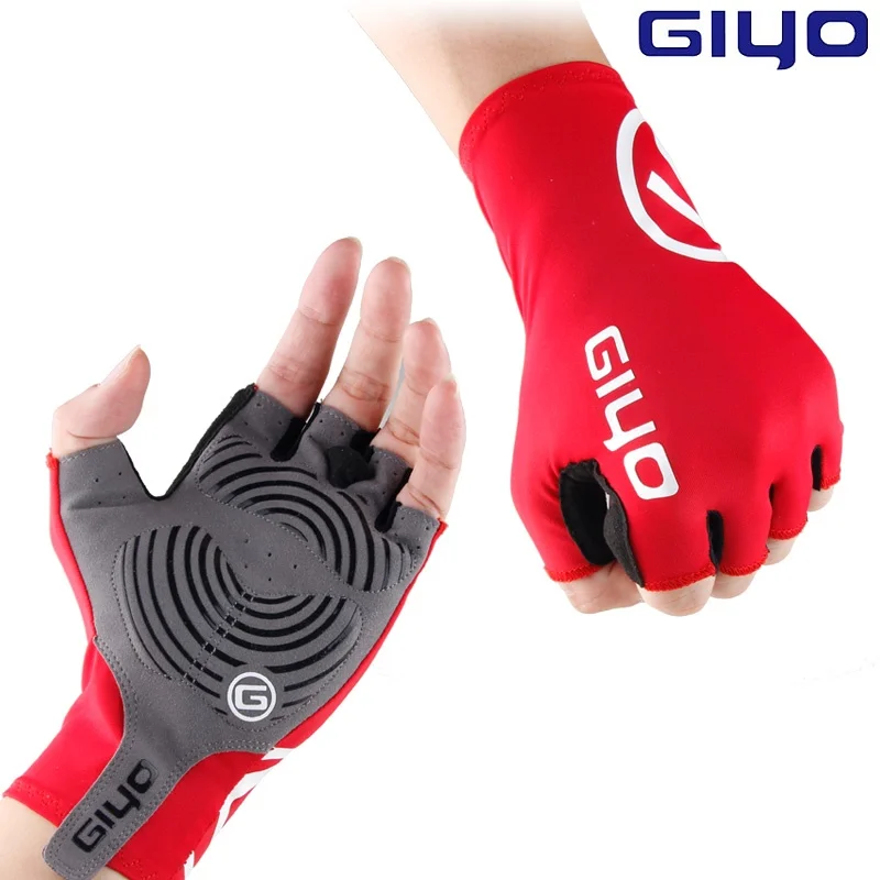 

Half Finger Gloves Anti-slip Bicycle Lycra Fabric Bike gloves, 5 colors