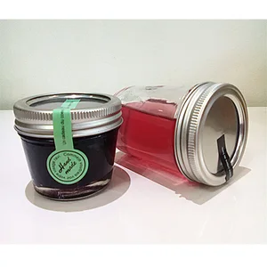 Image of Hot selling Clear 500ml hexagon honey glass jars bottles food / jelly canning jar