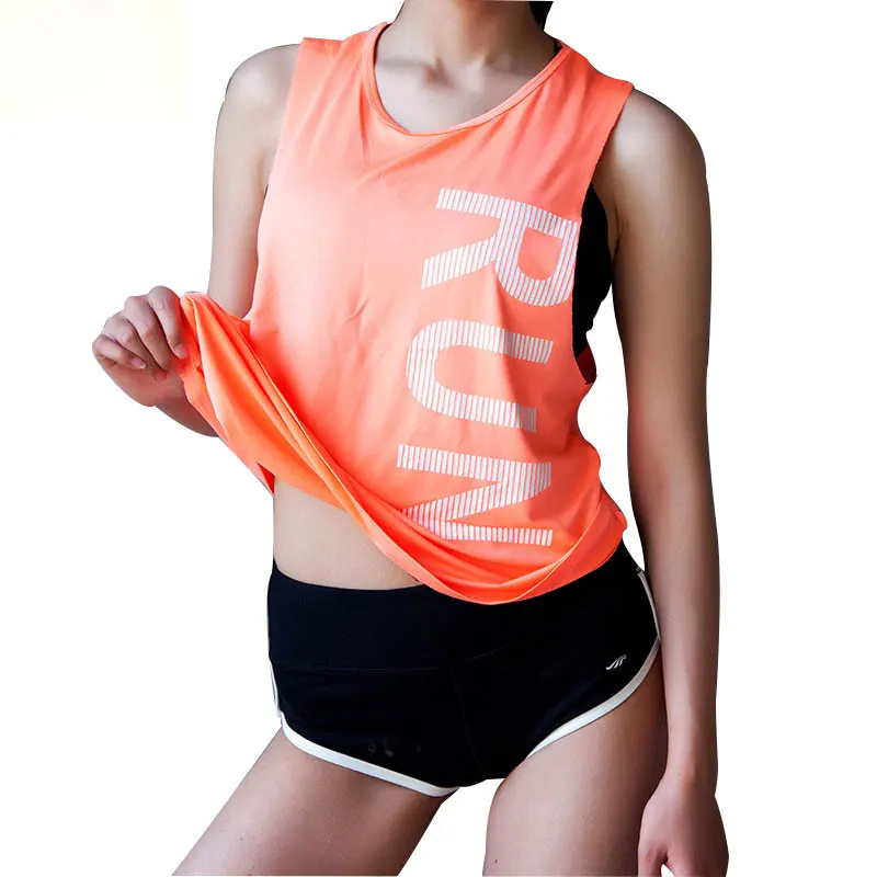 

Women Yoga Shirt Fitness Tank Top Yoga Running Loose training Crop Top Sleeveless Yoga top Sport Vest Women Tops