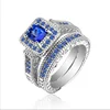 white gold plated teardrop natural stone rings jewelry
