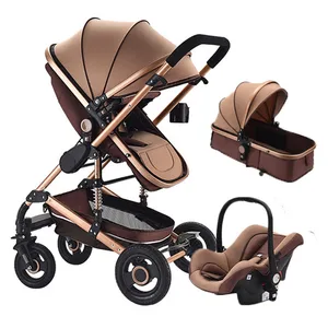 Image of Baby Stroller 3 In 1 Pram with Car Seat Travel System Baby Stroller with Car Seat Newborn Baby Comfort Car Seat 0~36 months