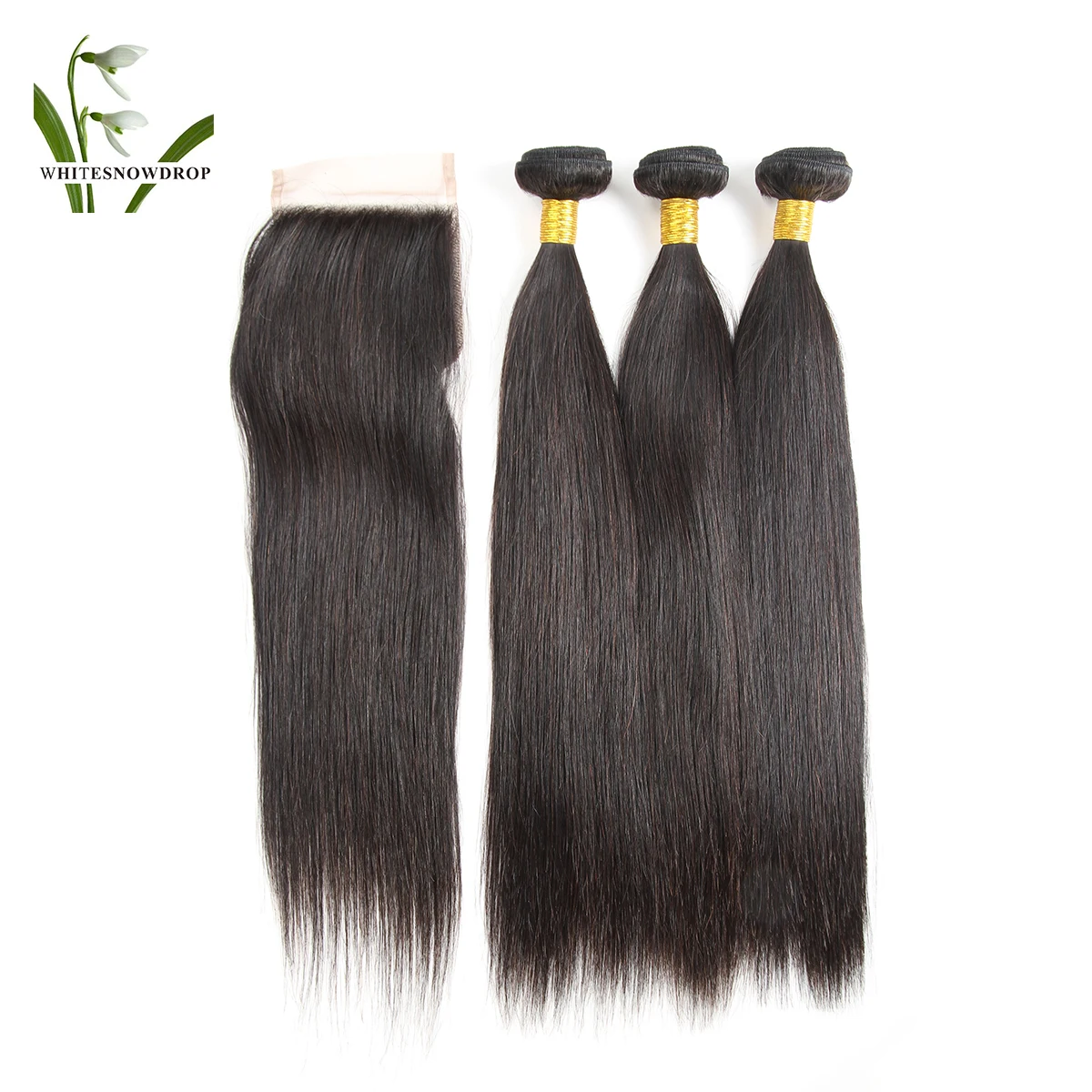 

Human Cuticle Aligned Hair Bundles With Closure, Natural color