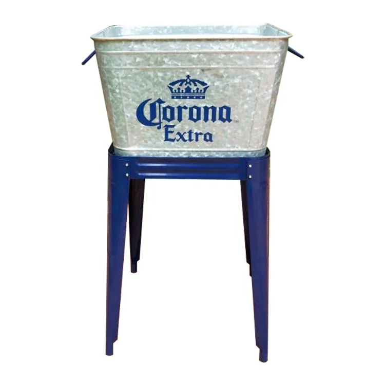 OEM beverage wine metal ice bucket with stand