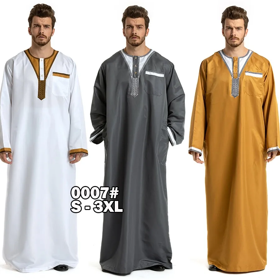 0007# Arab Muslim Men Scarf Men's Islamic Clothing Jubba Thobe For Men ...