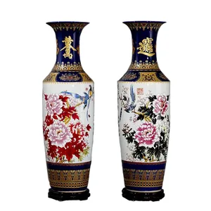 Image of New hotel modern flower ceramic tall floor vases wholesale
