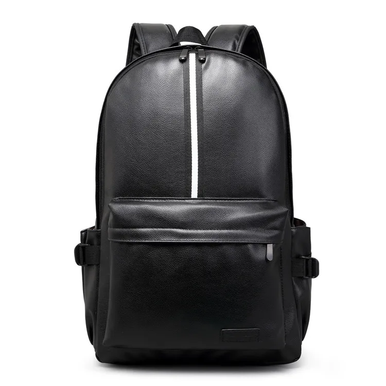 

pu Korean style fashion custom backpack men and women school leather bag