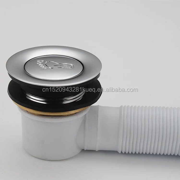 Brass Bathtub Drain With Pvc Pipe Chrome Finish Pop Up Drainer For