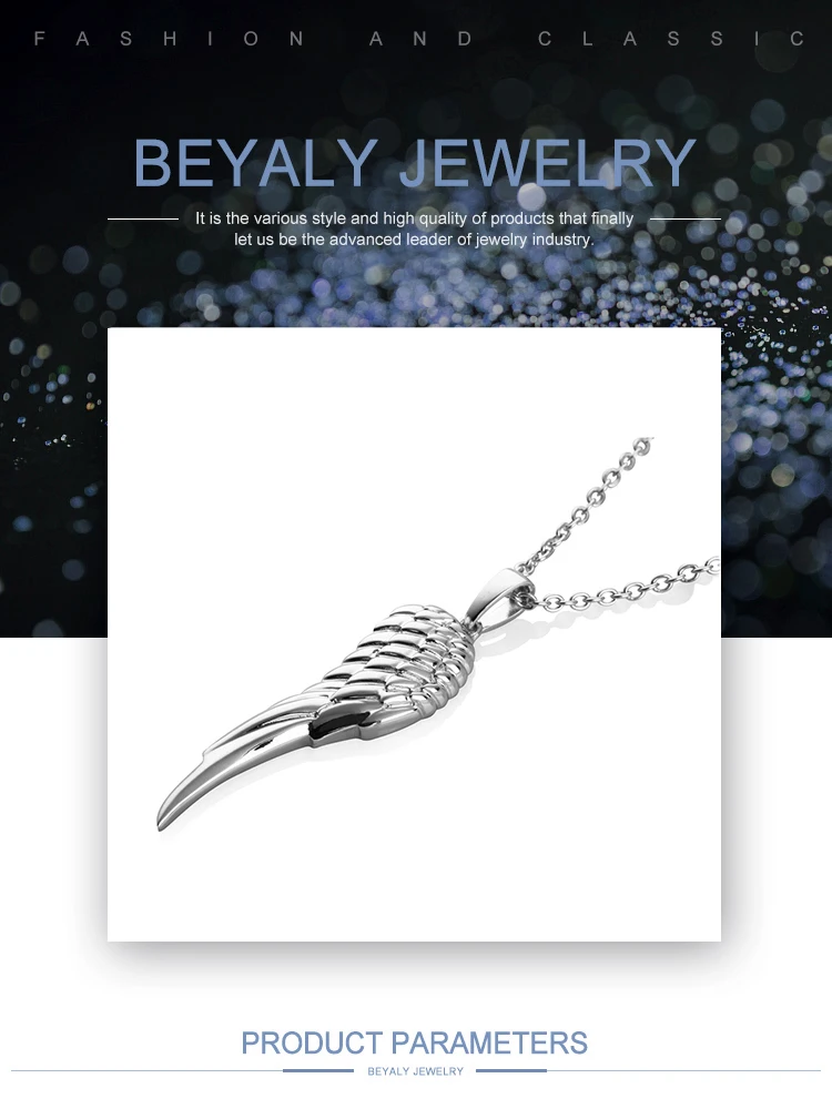 Delicate wing shape design white gold necklace price in malaysia
