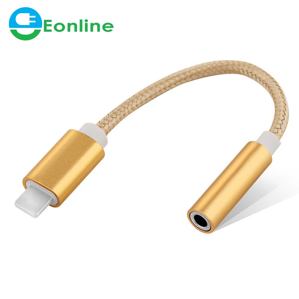 

Music Headphone Adapter 8-pin AUX Adapter Female To 3.5mm Male Adapters Headphone Jack Cable, Black / white / pink/ gold