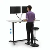 hydraulic uplift pneumatic adjustable height up and down mobile stand up office desk