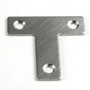 Hardware stamping metal flat t-shape corner brace heavy duty steel mounting bracket for wooden