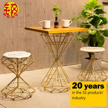 Twisted Stainless Steel Carved Small Unique Metal Coffee Side Table Legs Modern Tea And Chairs Set Twisted Stainless Steel Carved Small Unique Metal Coffee Side Table Legs Modern Tea And Chairs Set