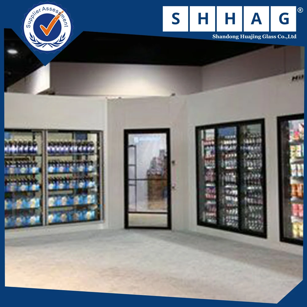walk in freezer glass door / shelving/Gravity flowing rollers for convenience store