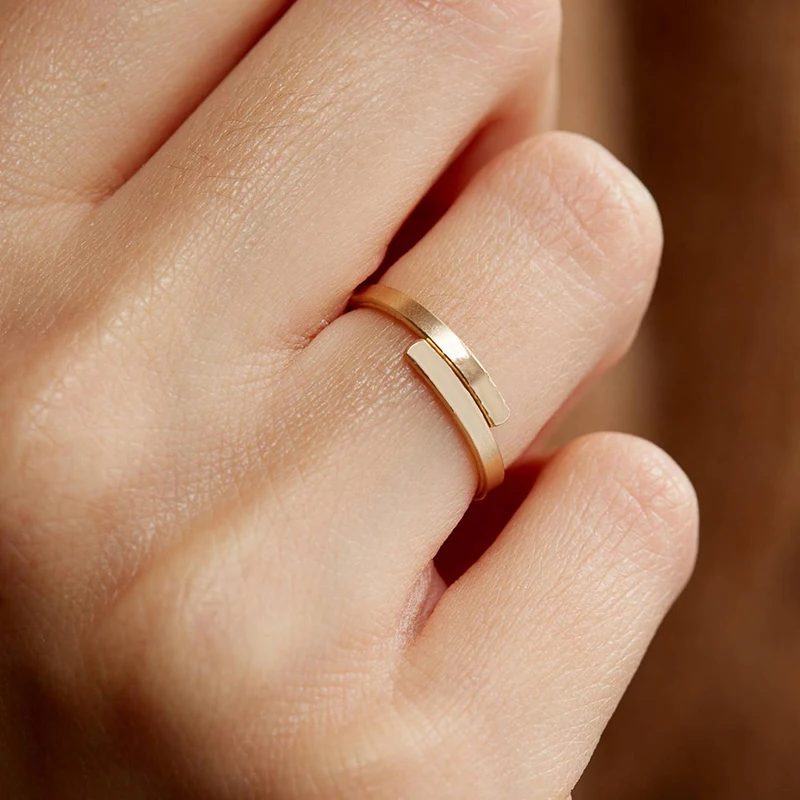 Mcllroy 2019 Simple Dainty Finger Rings for women Thin Adjustable Midi Stainless Steel Ring Knuckle Ring Trinkets