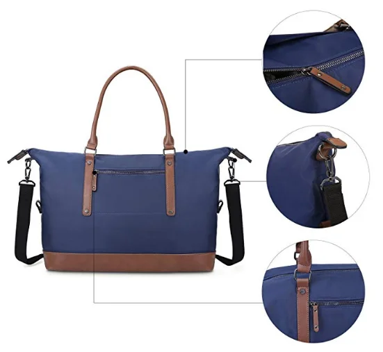 Waterproof Duffel Bag Weekender Overnight Large Tote Nylon Travel Bag