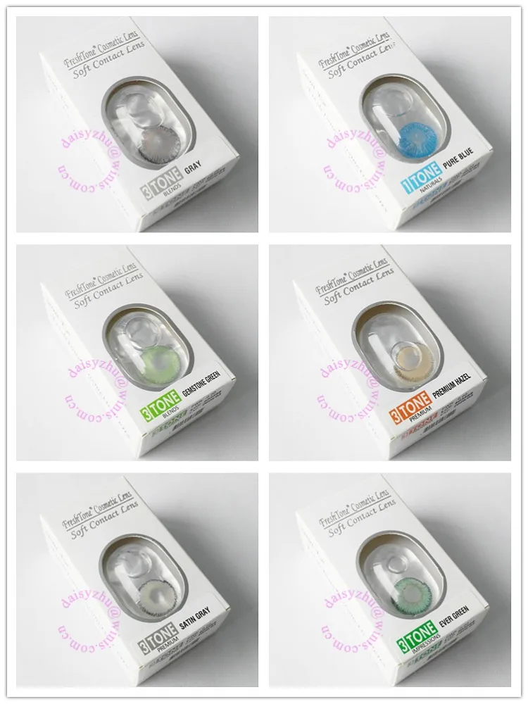 
50 TOP colors FreshTone colored contact lenses for eyes korea cheap cosmetic wholesale color contact lens 