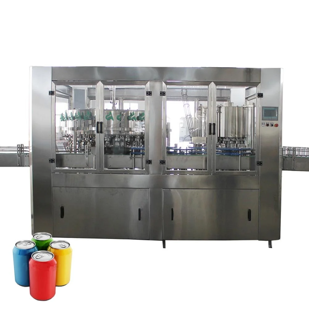 
PET plastic tin Can carbonated drink filling production line 