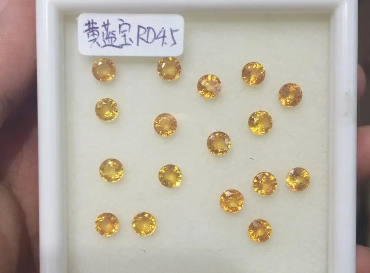 Gemstone Yellow Sapphire Natural Small Size Natural Bangkok Yellow Sapphire Price