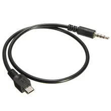 40cm Micro USB 2.0 to 3.5mm AUX Car Lead Jack USB Audio Cable Cord for Mobile Phone Data Cable