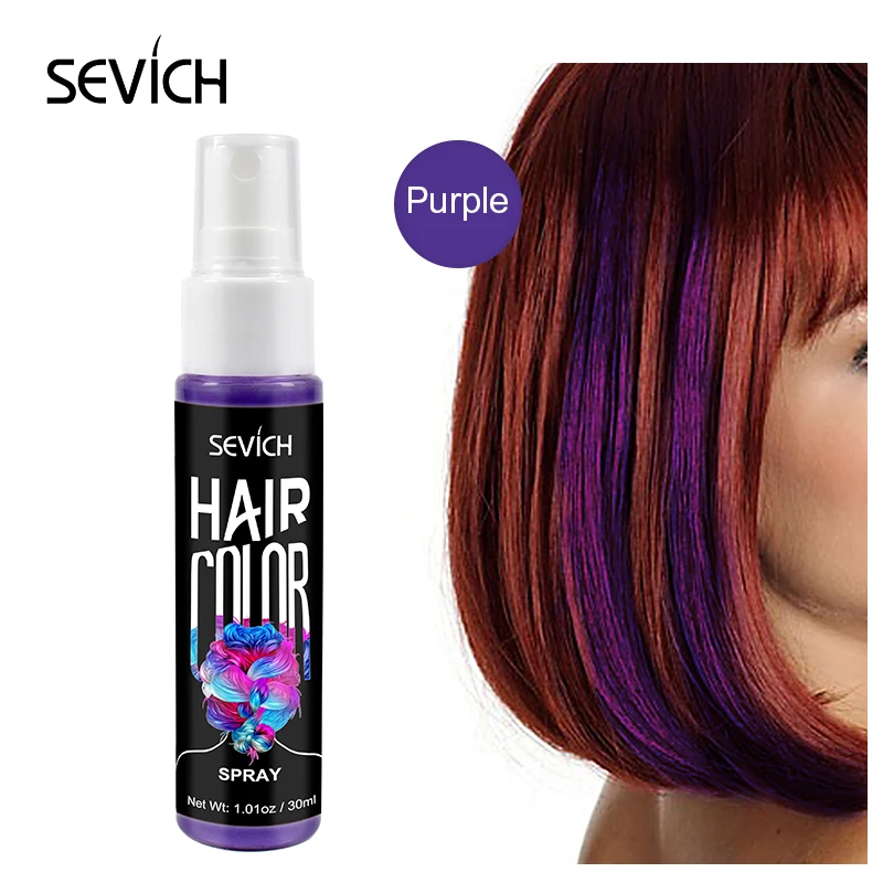 

Sevich New Temporary Hair Dye Hair Color Spray for Men and Women Hair Color Change Freely, Red/purple/blue/white/grey