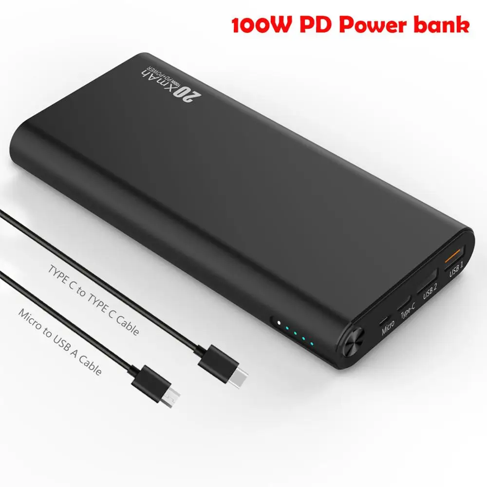 

65W Type C PD QC3.0 Power Bank 20000mah fast Charging for MacBook/MacBook Pro/iPhone 8/X/Nintend