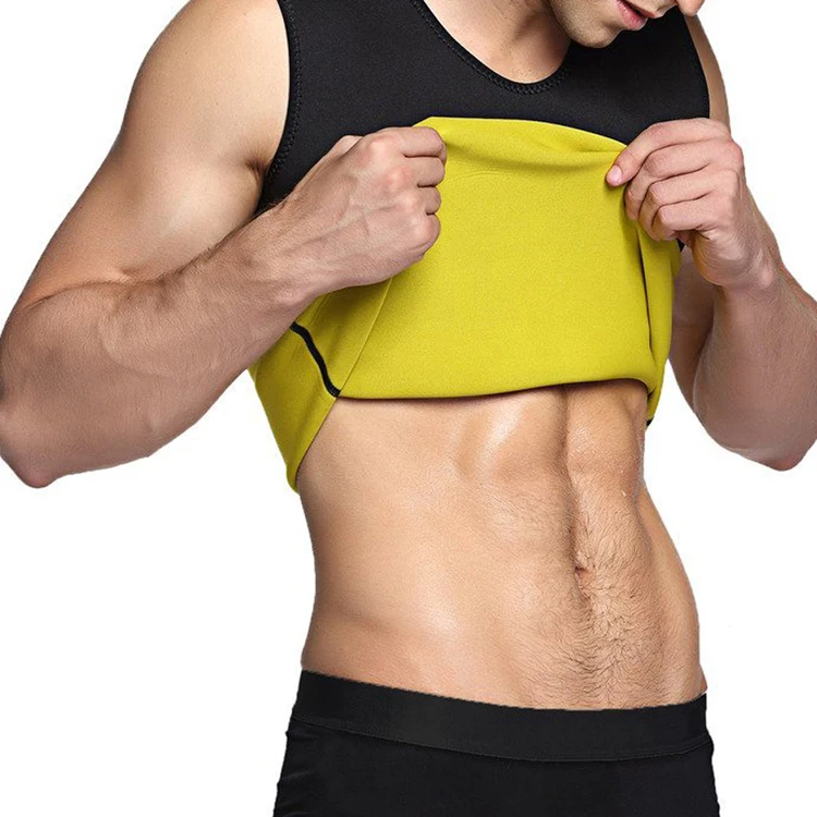 

Big Seamless Men Neoprene Black Shaping Vest Slimming Body Shaper Men