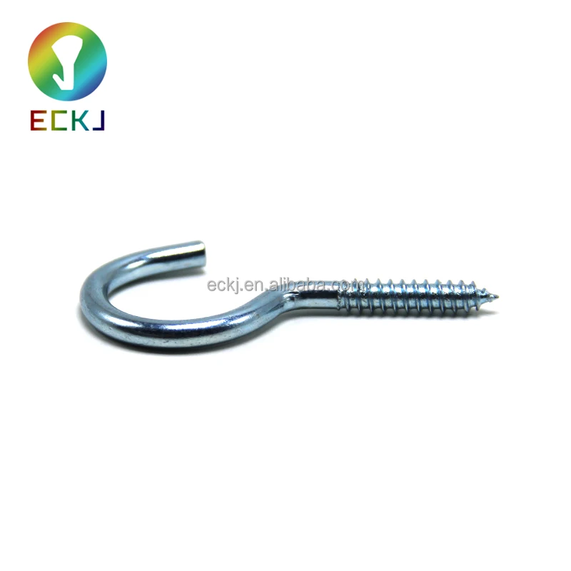 
Zinc Plated Metal hook screw Open Eye Screw hook carbon steel wood thread eye hook screw 