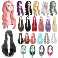 

Fashion Women Long Hair Full Wig Natural Curly Wavy Straight Synthetic Hair Wigs CA814